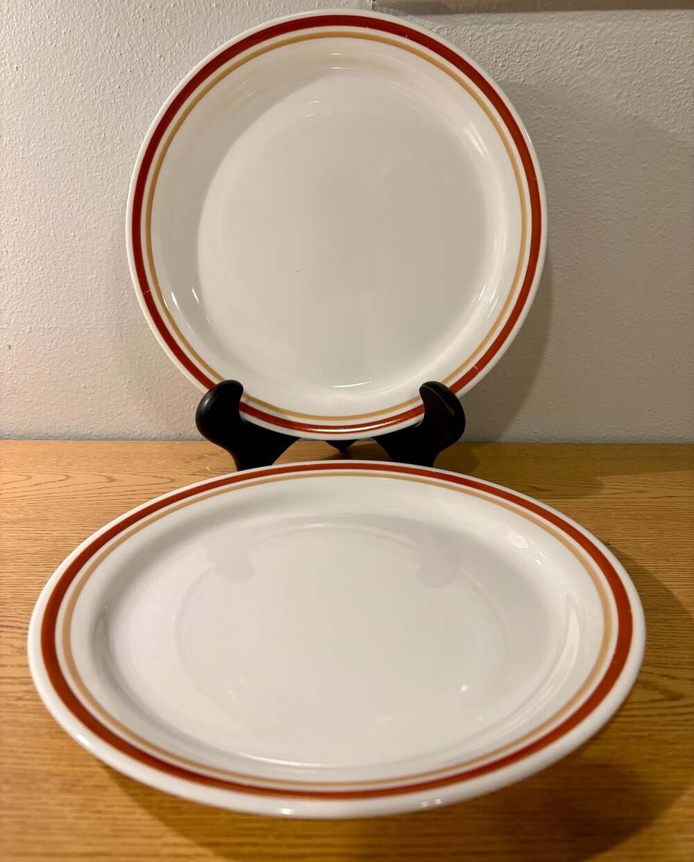 Corelle Corning Chestnut Dinner Plate – 10" Vintage Cinnamon Stripe, Discontinue